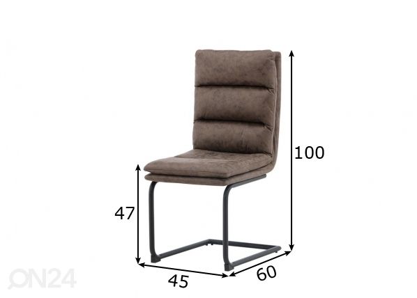 Обеденные стулья Zizo, 2 шт размеры