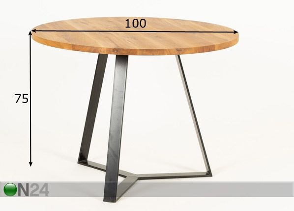 Обеденный стол Ø 100 cm размеры