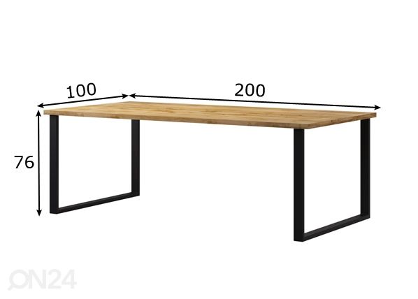 Обеденный стол 100x200 cm размеры