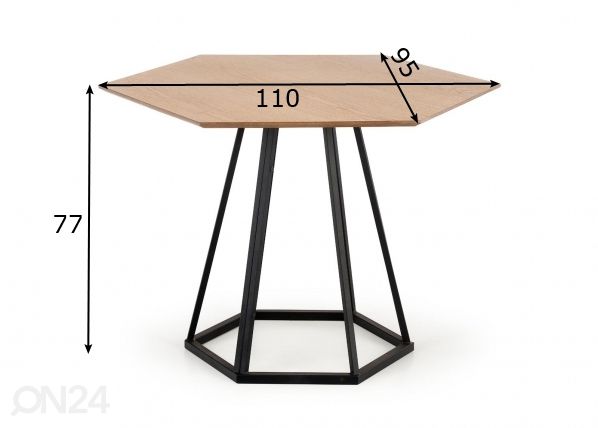 Обеденный стол 110x95 cm размеры