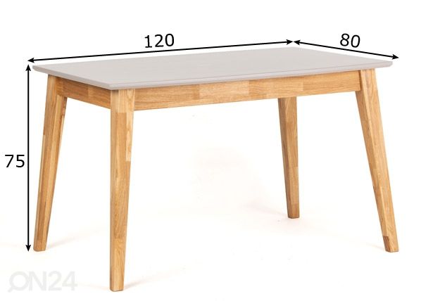 Обеденный стол 120x80 cm размеры