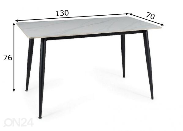 Обеденный стол 130x70 cm размеры