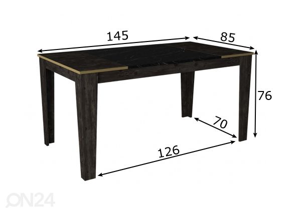 Обеденный стол 145x85 cm размеры