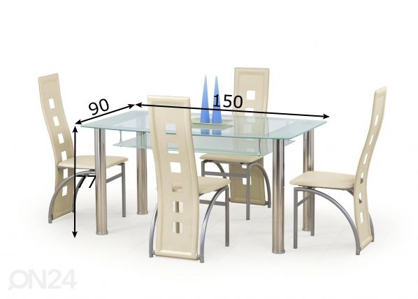Обеденный стол 150x90 cm размеры