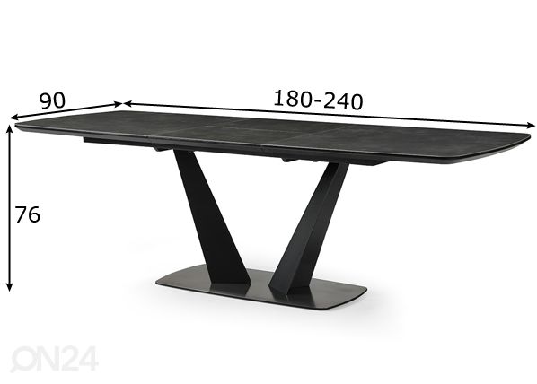 Обеденный стол 180/240x90 cm размеры