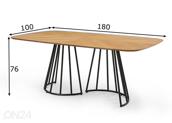Обеденный стол 180x100 cm размеры