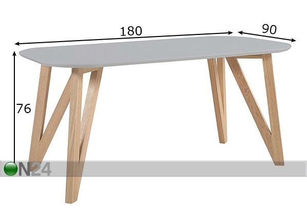 Обеденный стол 180x90 cm размеры