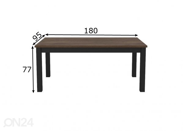Обеденный стол 180x95 cm размеры