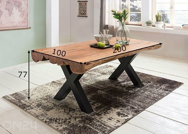 Обеденный стол 200x100 cm размеры