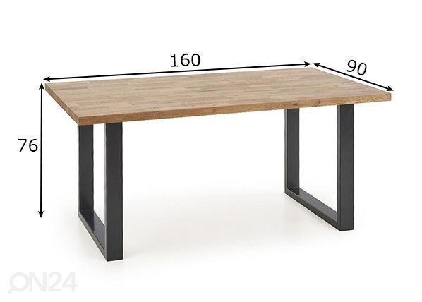 Обеденный стол 90x160 cm размеры