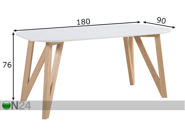 Обеденный стол 90x180 cm размеры