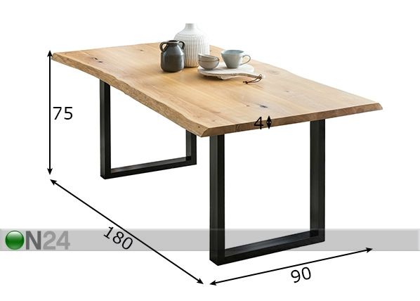 Обеденный стол 90x180 cm размеры