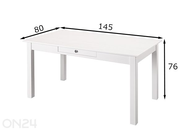 Обеденный стол Chilly Home 80x145 см размеры