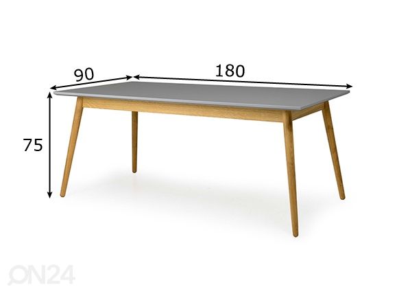 Обеденный стол Dot 180x90 cm размеры