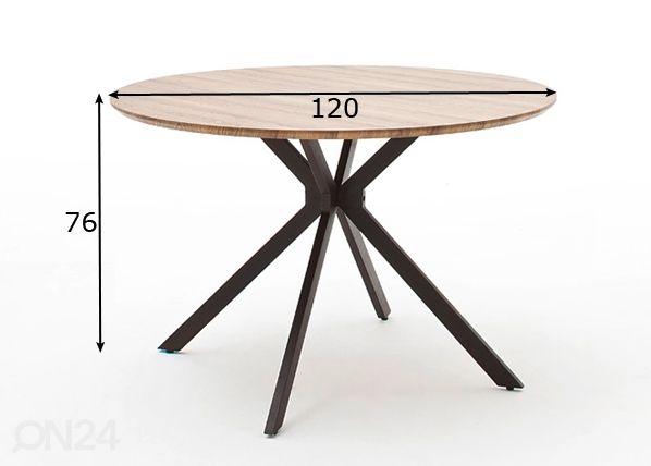 Обеденный стол Firenze Ø 120 cm размеры