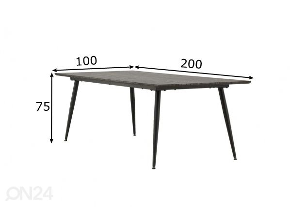 Обеденный стол Keholmen 200x100 см размеры