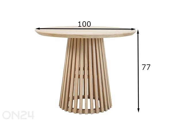 Обеденный стол Kenas Ø 100 см размеры