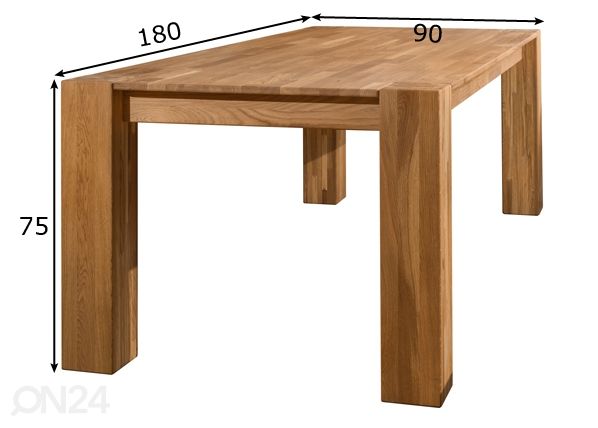 Обеденный стол Provence 03 180x90 cm размеры
