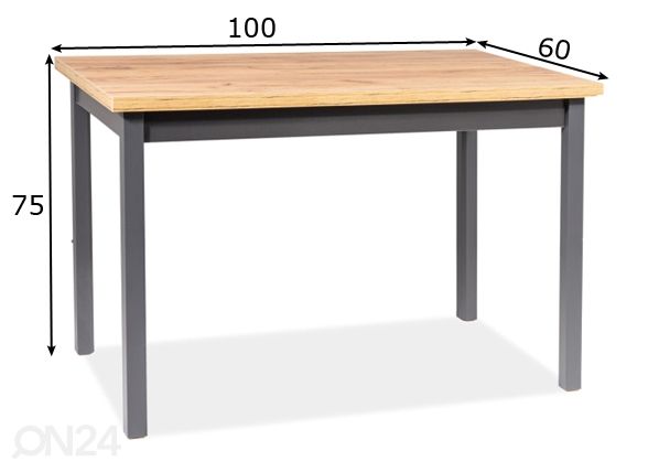 Обеденный стол Robert 100x60 cm размеры