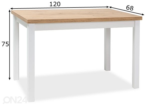 Обеденный стол Robert 120x68 cm размеры