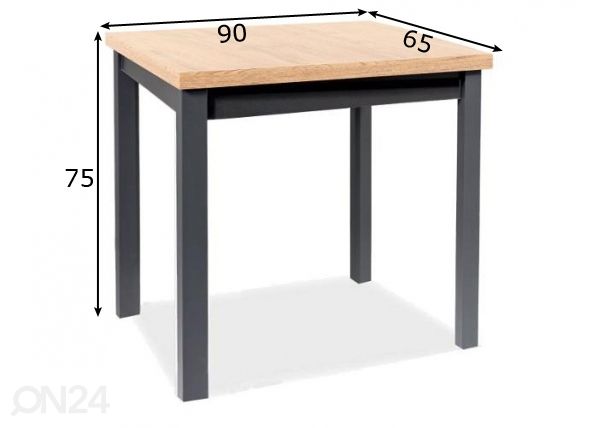 Обеденный стол Robert 90x65 cm размеры