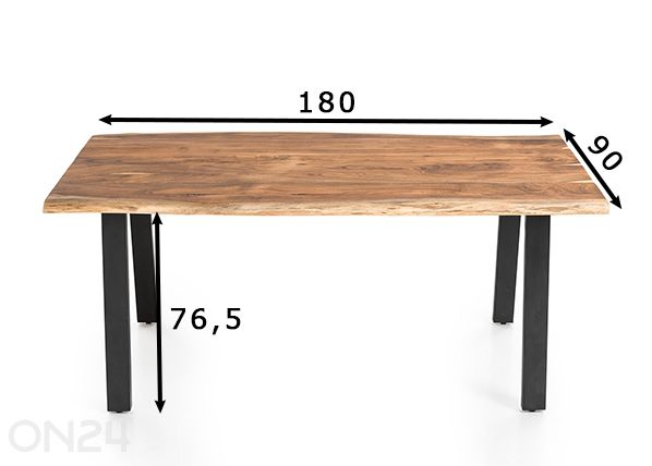 Обеденный стол Saira 90x180 см размеры