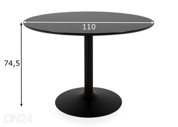 Обеденный стол Tenzo Taco Ø 110 cm размеры