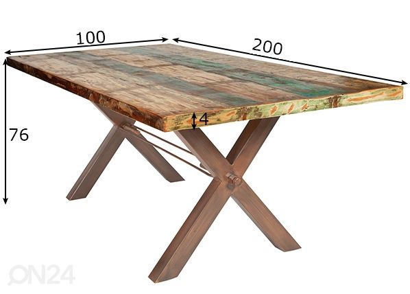 Обеденный стол Tisch 100x200 cm размеры