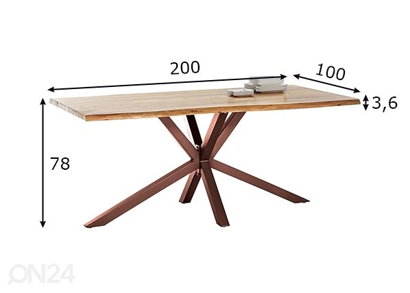 Обеденный стол Tische 100x200 cm размеры