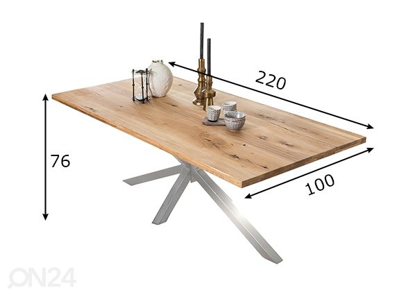 Обеденный стол Tische 100x220 cm размеры