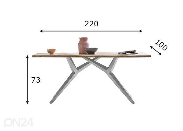 Обеденный стол Tische 100x220 cm размеры