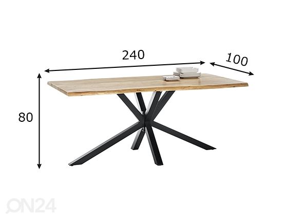 Обеденный стол Tische 100x240 см размеры