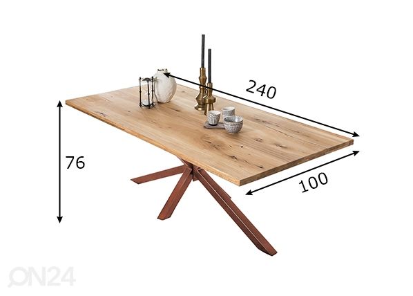 Обеденный стол Tische 100x240 cm размеры