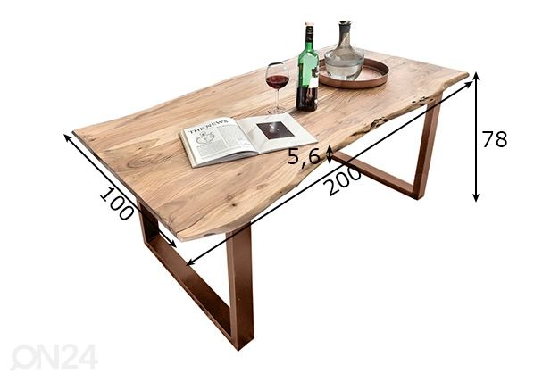 Обеденный стол Tische 200x100 cm размеры