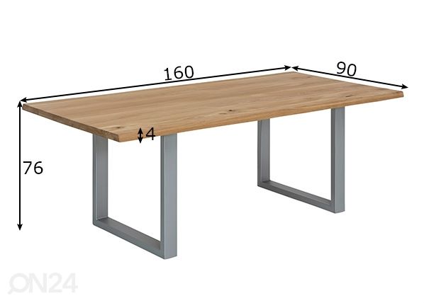 Обеденный стол Tische 90x160 cm размеры