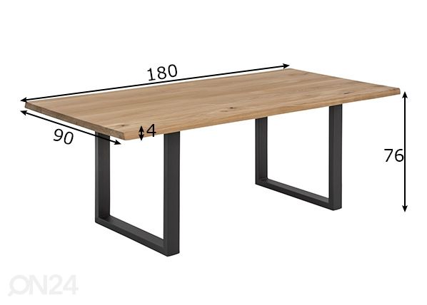 Обеденный стол Tische 90x180 cm размеры