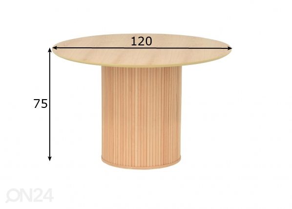 Обеденный стол Verso Ø 120 cm размеры