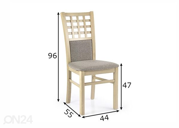Обеденный стул, 2 шт размеры
