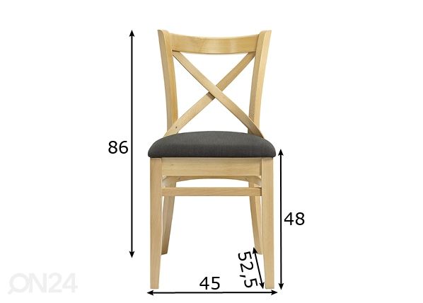 Обеденный стул Bistro 1 размеры