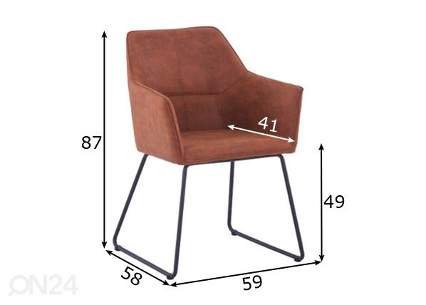 Обеденный стул Connor размеры