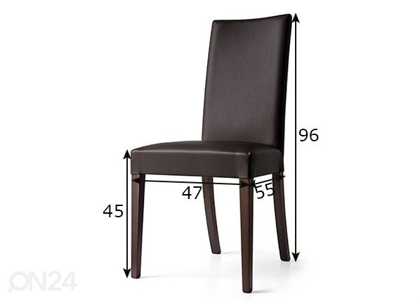 Обеденный стул Copenhagen, 2 шт размеры