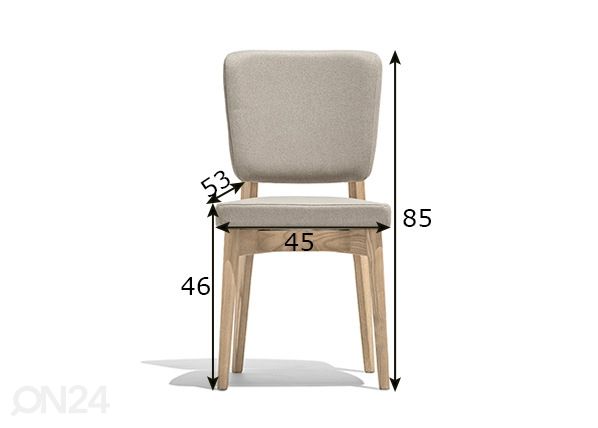 Обеденный стул Escudo, 2 шт размеры