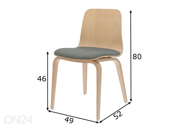 Обеденный стул Hips размеры
