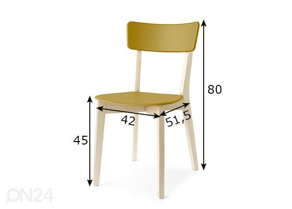 Обеденный стул Jelly, 2 шт размеры