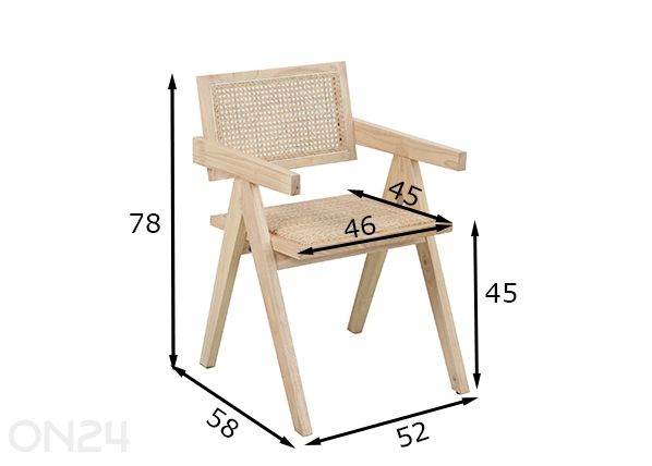 Обеденный стул Kenas размеры