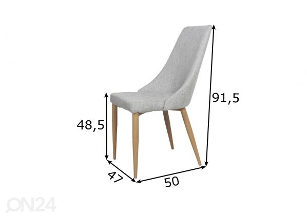 Обеденный стул Leone, 2 шт размеры