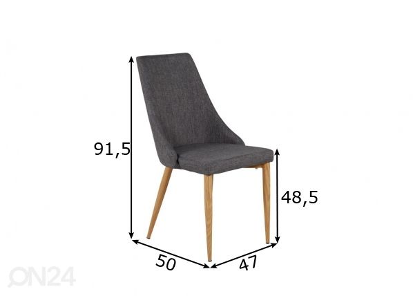 Обеденный стул Leone, 2 шт размеры