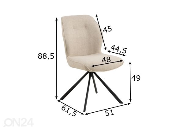 Обеденный стул Ly размеры