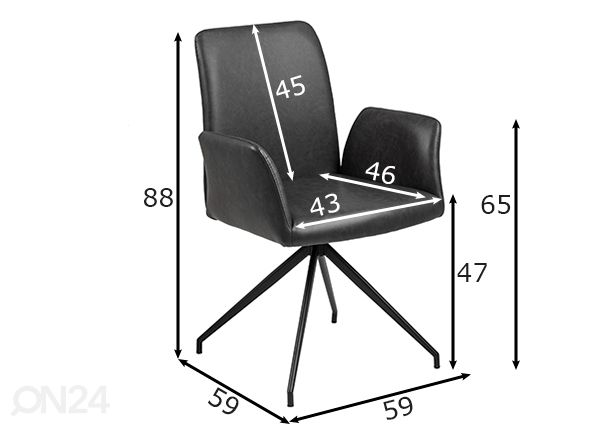 Обеденный стул Mesa размеры