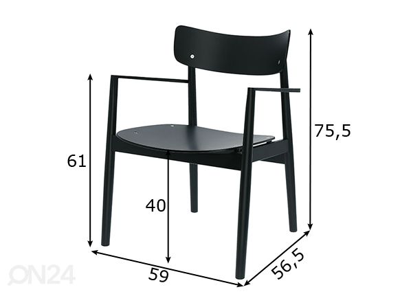 Обеденный стул Nopp размеры